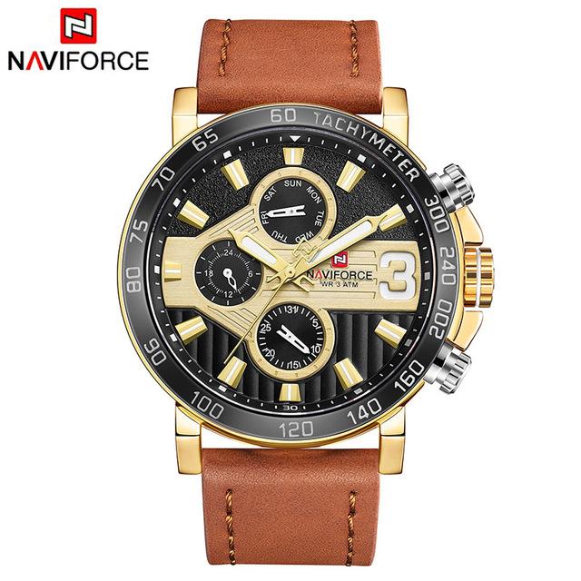 Waterproof male quartz watch NAVIFORCE 9137