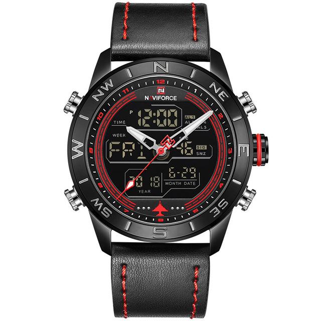 Waterproof male quartz watch with dual display NAVIFORCE 9144