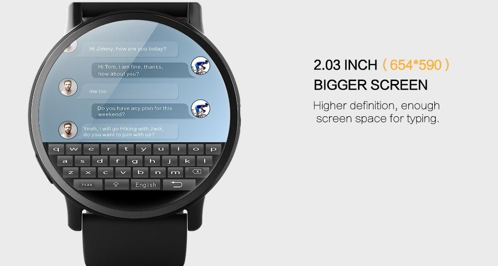 Smart watch LEMFO LEM X, 4G, Android 7.1, 8MP camera, GPS 2.03, 900Mah, 1GB RAM, 16GB ROM