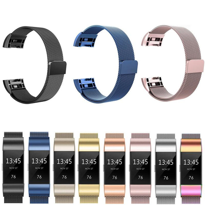 Bracelet Milan stainless steel, magnetic, for Fitbit Charge 3