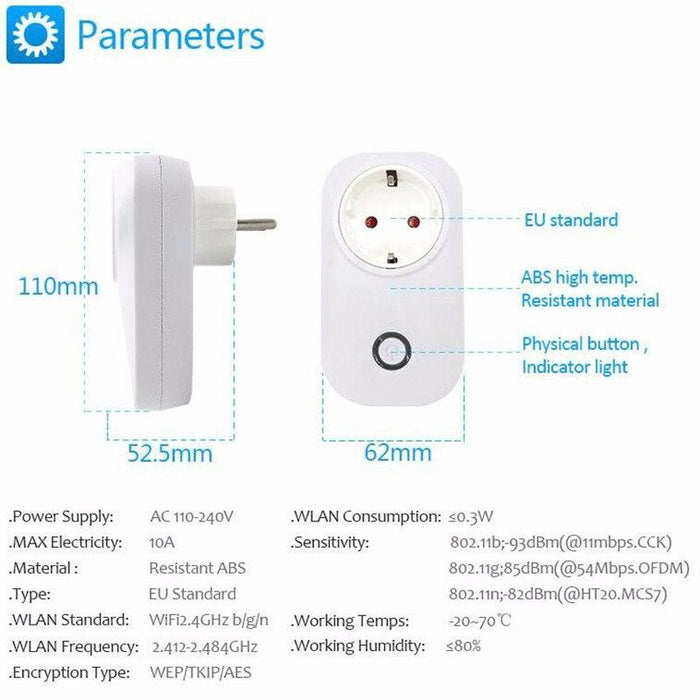 Smart contact Sonoff S20 to WiFi management, working with Alexa