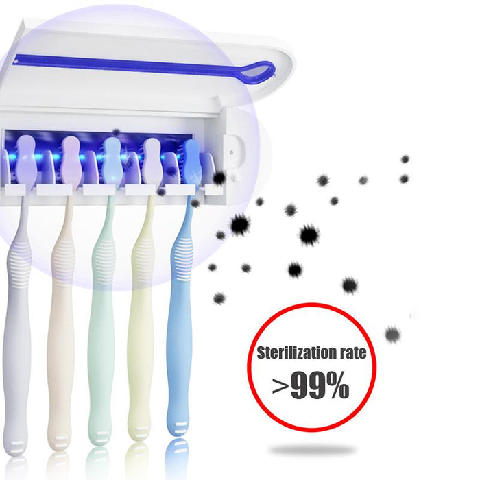 2 in 1 household bathroom set - UV sterilizer toothbrush and dispenser for toothpaste