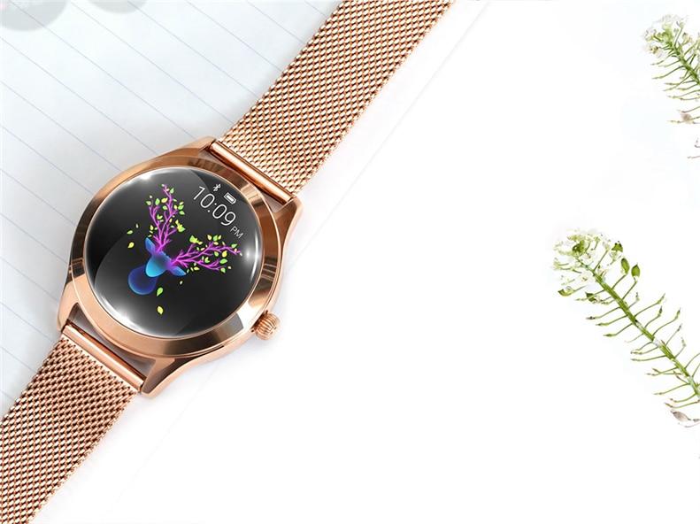 KW10 Fashion Smart Watch Women Heart Rate Monitor Sleep Monitoring