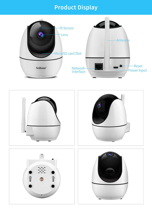 IP camera Sricam SriHome SH026 1080P HD WiFi CCTV SD Card Night Vision