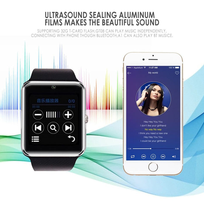 Smart watch GT08 Sim TF card, Bluetooth