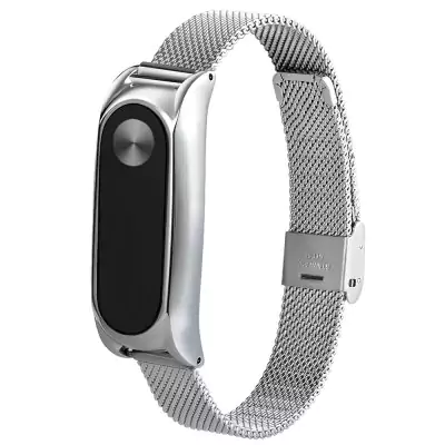 Breathable stainless steel bracelet with clasp for Xiaomi Mi Band 2