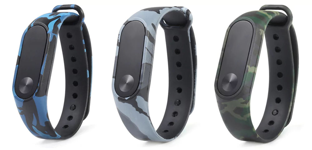 Camouflage strap of thermoplastic elastomer for Xiaomi Mi Band 2