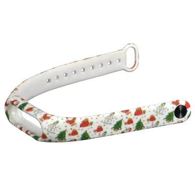 Hand painted Christmas strap of thermoplastic polyurethane Xiaomi Mi Band 2